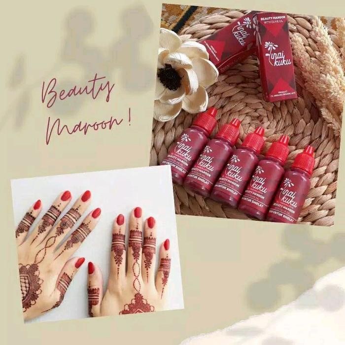 Original Inai Kuku Halal Sah untuk Sholat-Henna Kuku InaiKuku / Inaku