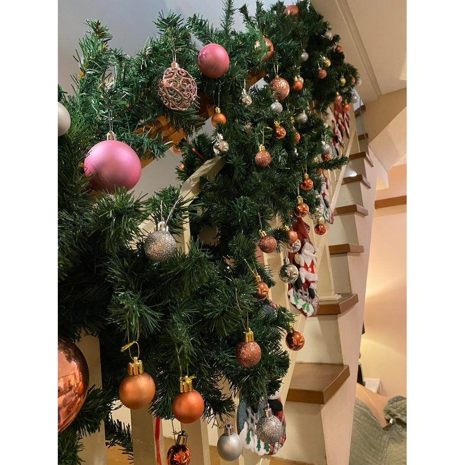 Garland Natal/Garland Natal Dengan Ornamen/Hiasan Natal Berkualitas
