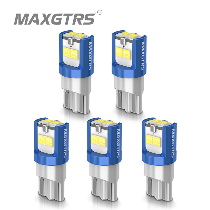 MAXGTRS 5x 194 168 T10 LED W5W LED Bulb 3030 DRL Car Auto Sidemarker