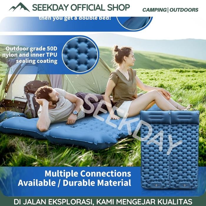 Seekady Kasur Angin Portable Kasur Tiup Camping Kasur Tidur Angin Sleeping Pad Pemasangan tiup
