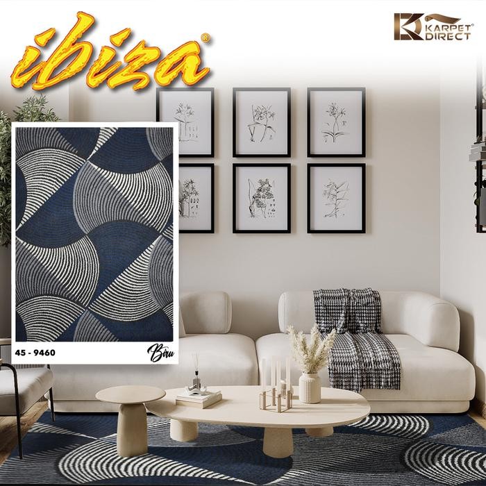 [Karpet Direct] Ibiza Karpet (Biru) 100x150 cm - Kode 45-9460