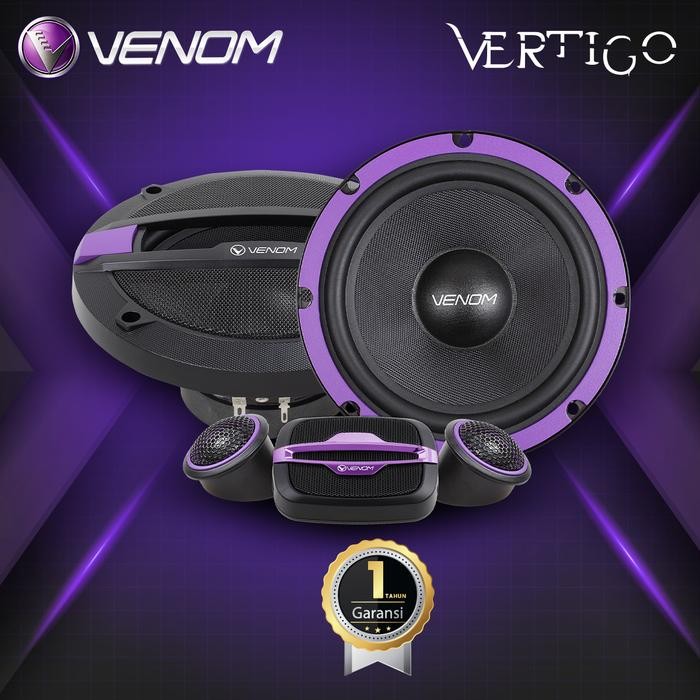 VENOM Paket Audio VERTIGO Speaker Mobil Depan Belakang