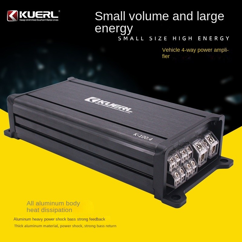 Class D Car Amplifier 4 Channel 4X100W Digital Stereo Surround Active Passive Subwoofer Audio Player