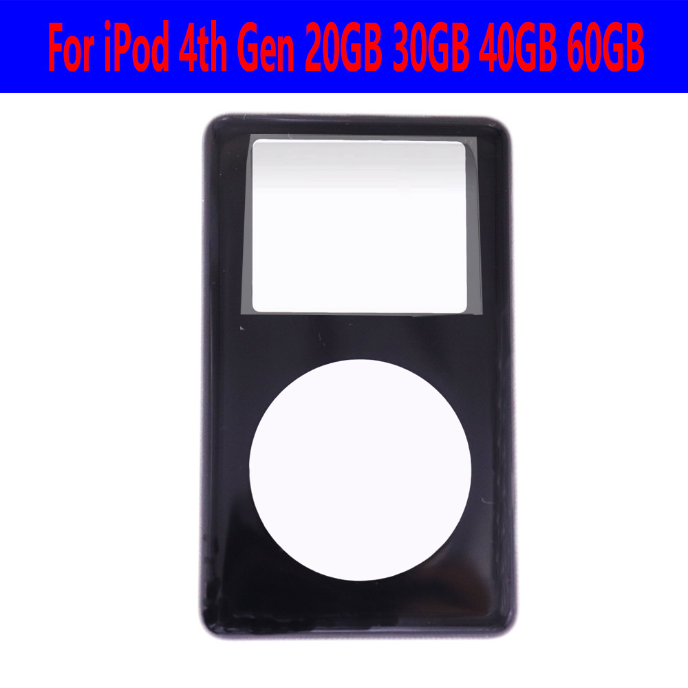 Black Front Faceplate Housing Case Cover With Lens Window For Ipod 4Th Monochrome 20Gb 30Gb 40Gb
