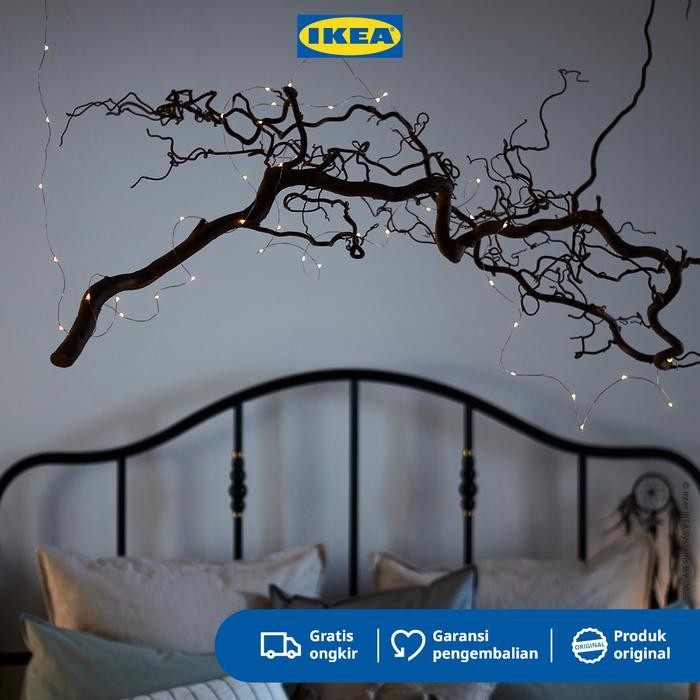 33i3- Ikea Vissvass Lampu Rantai Baterai 40 Lampu Led 4.9M