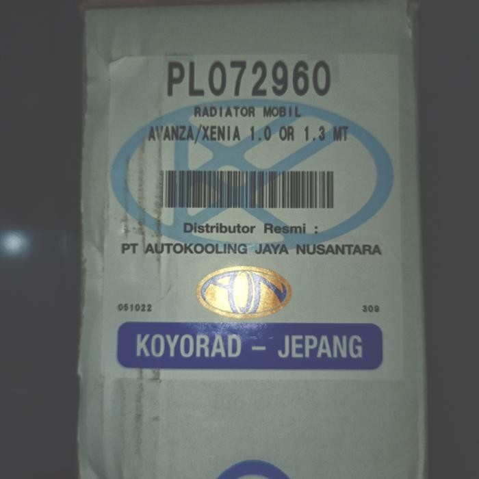 Radiator Xenia 1000 Xenia 1300 CC Avanza 1300 CC manual koyorad Jepang