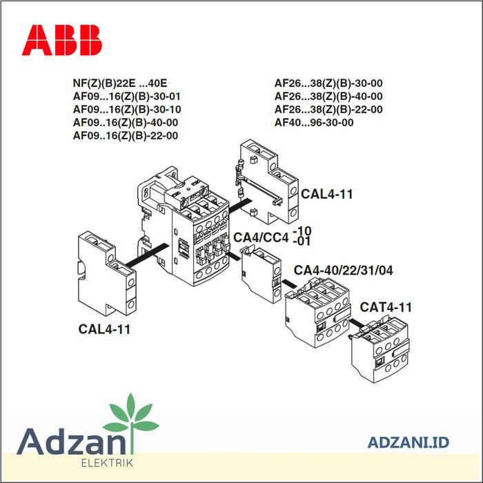 ABB Contactor 4kW AF09-30-10 100-250VAC/VDC Kontaktor 1SBL137001R1310