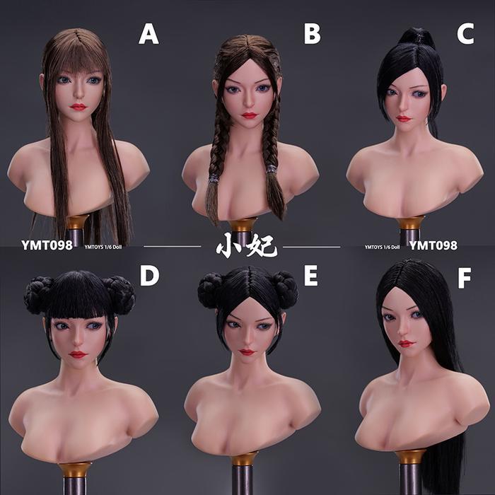 HOT SALE YMTOYS YMT098ABCDEF 1/6 SCALE ASIAN FEMALE HEAD SCULPT XIAO FEI TERMURAH