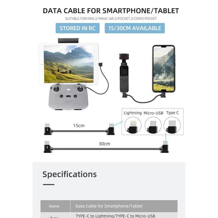 KABEL OTG REMOTE DJI DRONE FREE BUBBLEWRAP