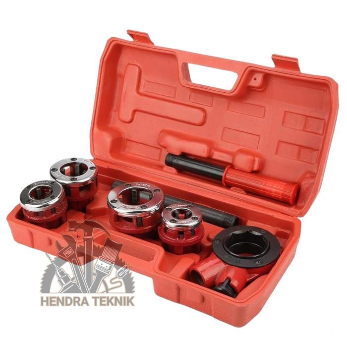 Snei Pipa Ledeng Set Alat Drat Pipa Besi Tipe 62 Drat 1/2"- 1 1/4"