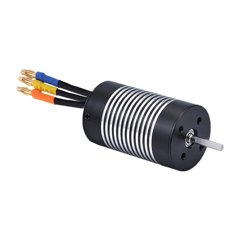 3665 INTERNAL ROTATION 4 POLE WATERPROOF BRUSHLESS MOTOR AXLE DIAMETER 3.175MM1/14 1/12 RC CAR 3665