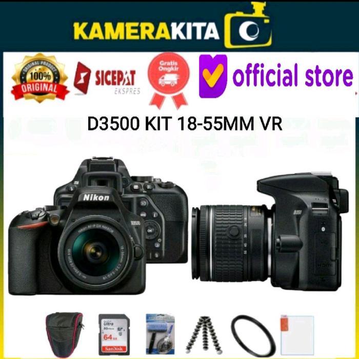 NIKON D3500 KIT 18-55MM VR / KAMERA NIKON D3500 KIT 18-55MM VR - BODY ONLY