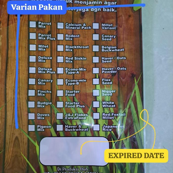 Pakan Burung Parrot Pharmacy Mix 5Kg Jj Premium Seed Vitamin Lovebird #Gratisongkir