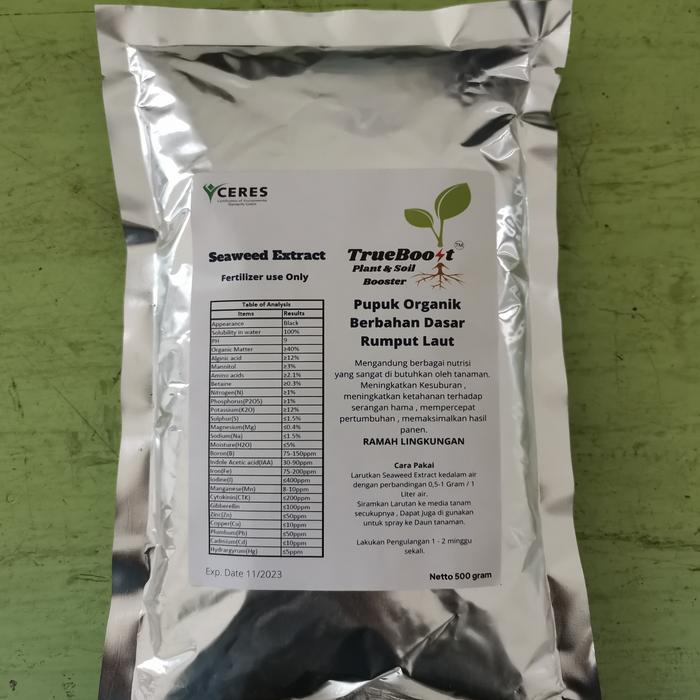 Pupuk Seaweed Extract Organik ( 500 Gram ) Terlaris