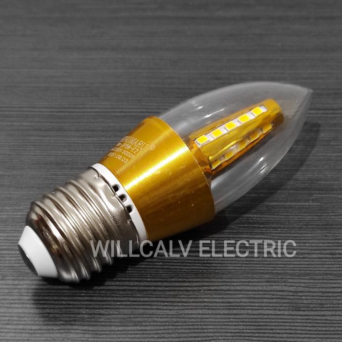 NEW LAMPU CANDLE LED 5W 5WATT E14 - LAMPU JANTUNG LED 5W 5WATT E14 KUNING