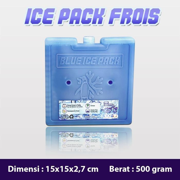 IceGelKu - Ice Pack Kotak 15x15x2,7cm Blue Ice Pack Pengganti Dry Ice Gel