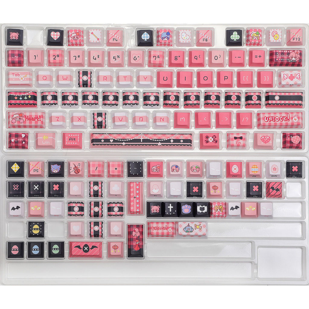 Shugo Chara Keycaps Cute Set Keyboard Key Cute PBT Key Cap Cherry Profile Gaming Key Caps for