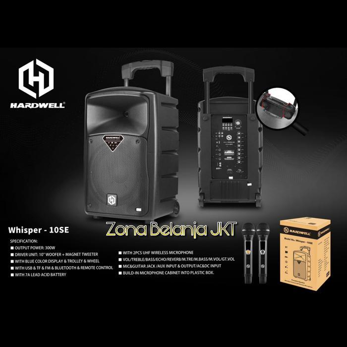 SPEAKER PORTABLE HARDWELL WHISPER 10SE 10 INCH 300 WATT ORIGINAL