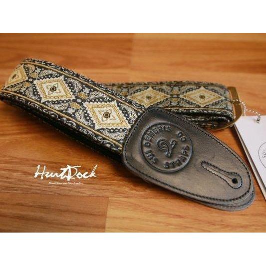 Strap Gitar Bass Bordir Motif Artistik Lebar 5 cm Panjang 150 cm