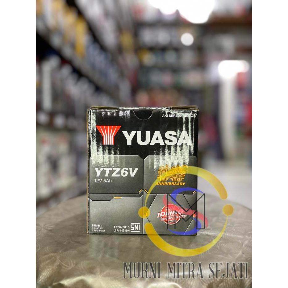 Yuasa Aki Motor Ytz6V Ytz6-V Ytz-6V Kering Mf Vario 125 150 Pcx Cb Cbr