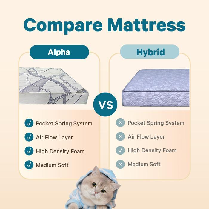 Promo [Pre Order 7 Hari + Cod] Kasur Spring Bed Inthebox Alpha Quilting Supersoft Tinggi 25 Cm