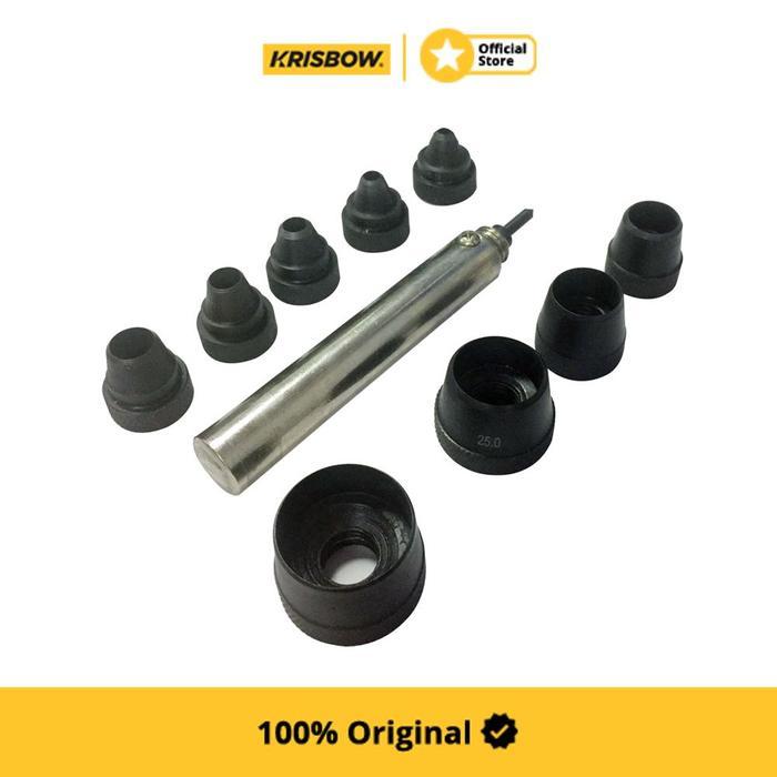 Krisbow Hollow Punch 5-32 Mm Set 10 Pcs Leather Punch Gasket Cutter Hole Tool Terlaris