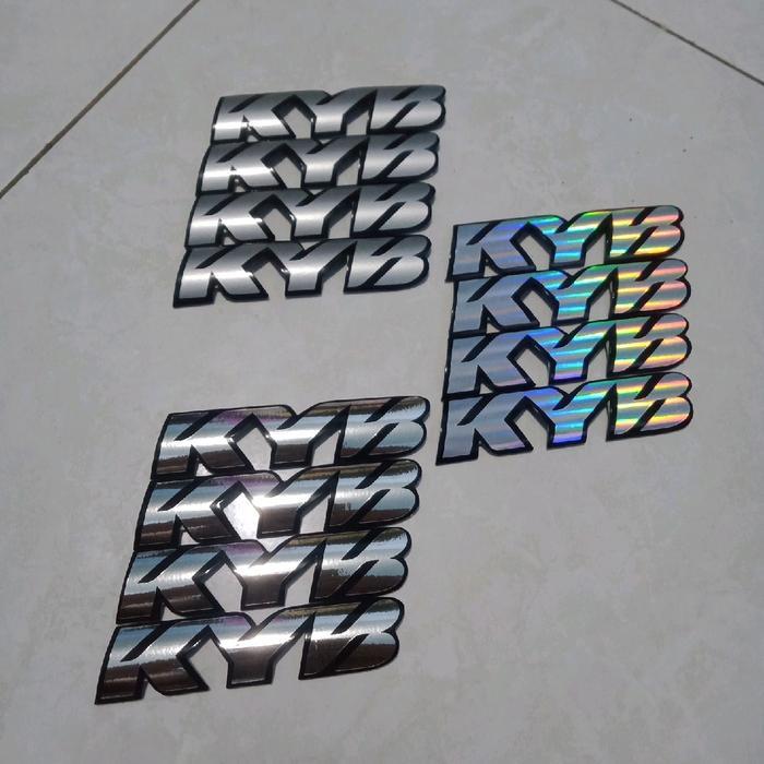 EMBLEM KYB SHOCK DEPAN MOTOR KYB 1SET ( KANAN KIRI )