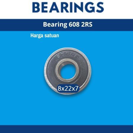 BEARING 608 2RS N*N DOUBLE TUTUP KARET BEARING 608-2RS