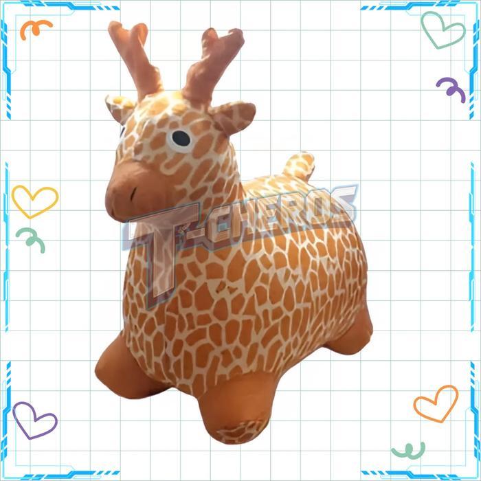 TCHEROS ANIMAL JUMPING BERBAJU KUDA RUSA JUMPING ANIMAL SAPI ADA MUSIK DAN LAMPU MAINAN ANAK - RUSA