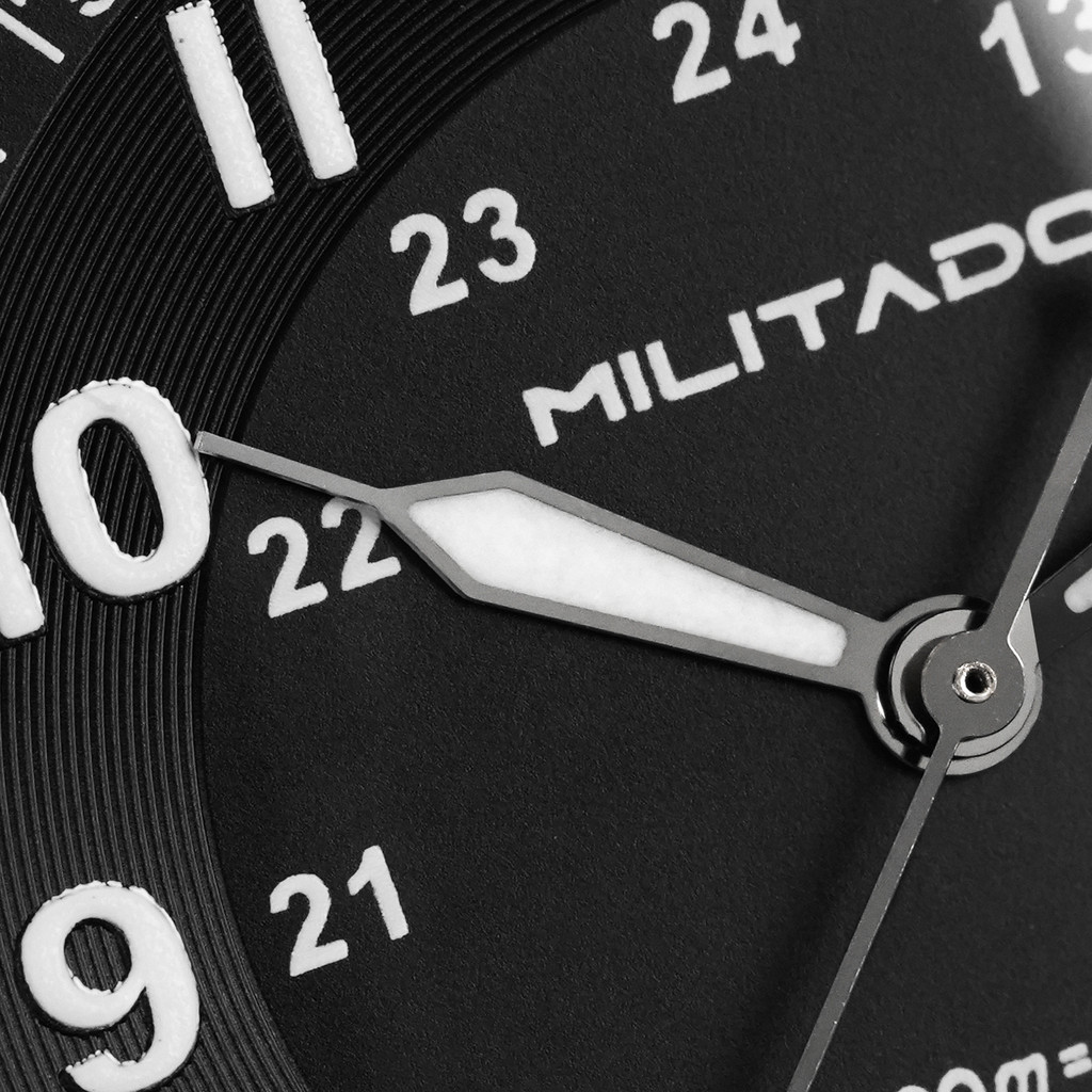 Militado ML08 Quartz Watch Ronda 515 Movement Domed Sapphire Wristwatch BGW9 Luminous 10Bar