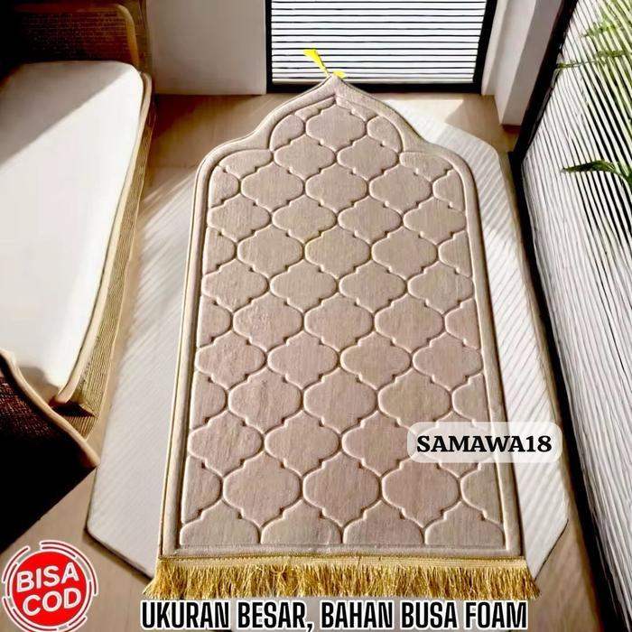 BERKUALITAS Sajadah Tebal Kubah Polos Warna Scuba Lembut dan Empuk Memiliki Bahan Busa Serat Motif