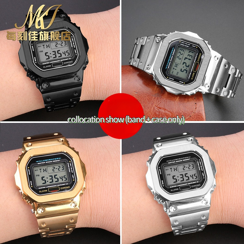 For Casio G-SHOCK metal case strap stainless steel Suit DW5600/GW-M5610/5000 GW-B5600 Modified Cool
