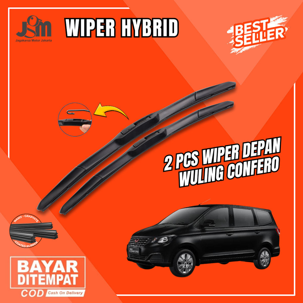 Wiper Wuling Confero Hybrid Kaca Depan Mobil
