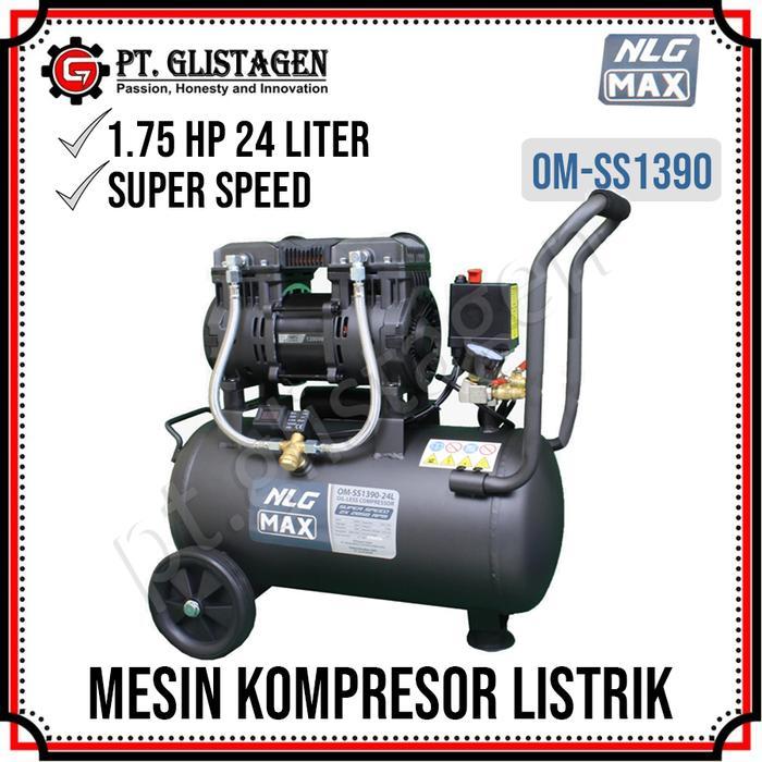 Izumi MAX OM SS1390 24L Kompresor Silent Oilless 1.75Hp Super Speed - OM-1390SS