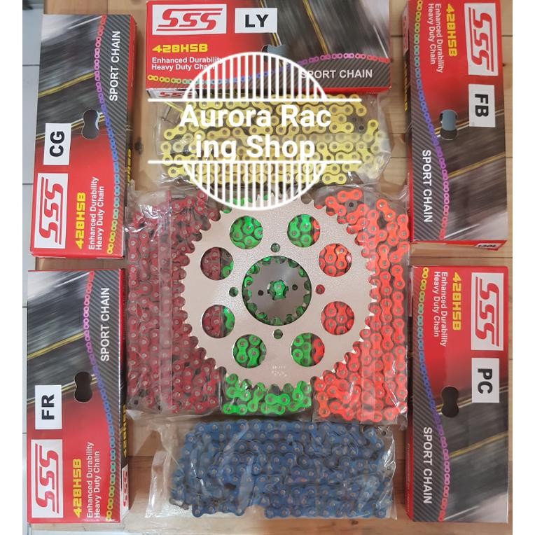 Gear Set Sss Jupiter Mx Old / Jupiter Mx New & Rantai Sss 428 Hsb Colour Series