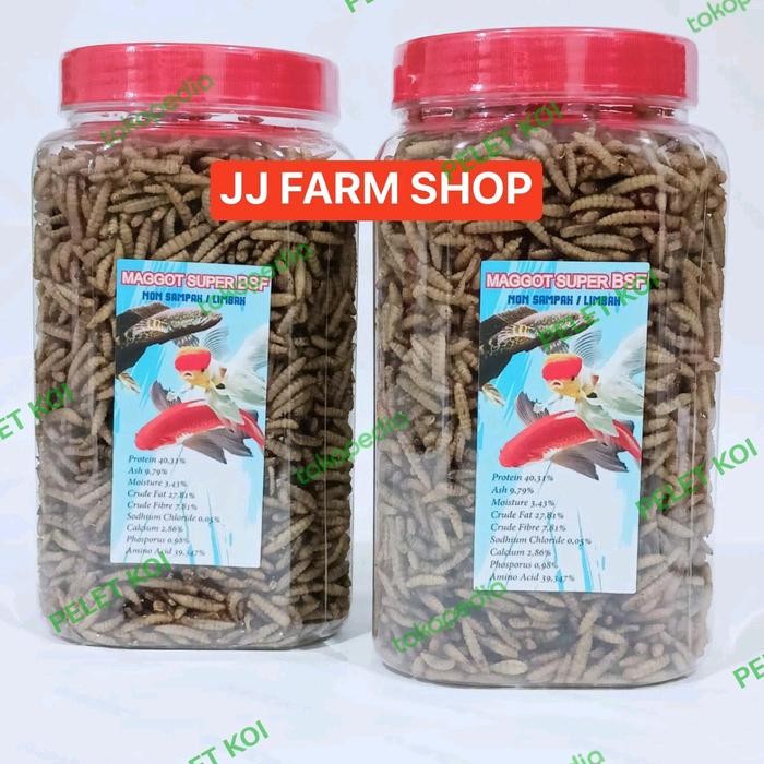 

maggot BSF kering super Grade A+ non limbah tidak berminyak 300gram