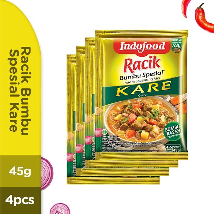 

Stok Baru 4 PCS - Indofood Racik Bumbu Spesial Kare 45 Gr
