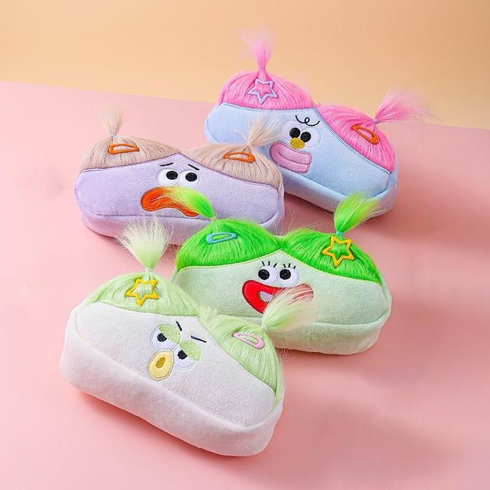 

Kotak Pensil Boneka Bulu Lucu UGLY GIRL EDITION BISA DIKUNCIR Edition Gwiyeo Pencil Case Stationery