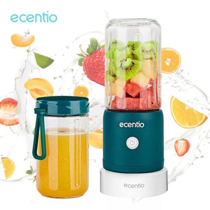 Ecentio & Foodi Blender Jus Portable/Blender Mini Portable Kaca/Juicer Portable 6/8 Mata Pisau