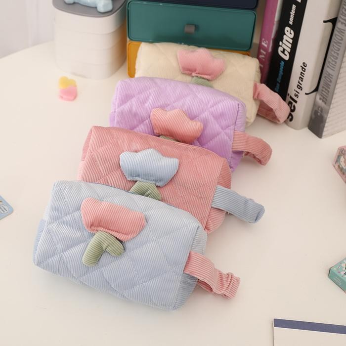 

Mismi Melly Pencil Case Kotak Pensil Sekolah Korduroi Stylish Cute Tas Pouch Makeup Perempuan Trendy