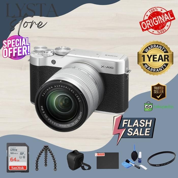 FUJIFILM XA10 KIT 16-50MM / FUJIFILM X A10 / FUJIFILM X-A10 Shopeseler