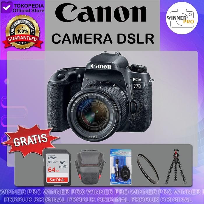Kamera Canon Eos 77D kit 18-55 STM / Canon Eos 77D Shopeseler