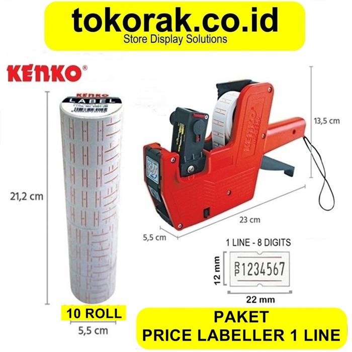 

PAKET MESIN LABELLER MX-5500 1 LINE KENKO + ISI LABEL HARGA 10 PCS