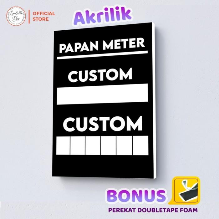 

PAPAN METERAN PAM PLN GAS ACRYLIC SIGN BOARD SIGNAGE AKRILIK MINIMALIS