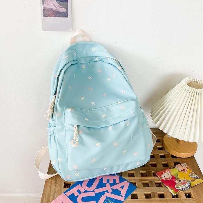 Palomino - Odelia Bag Tas Ransel Wanita Motif Bunga Korean Style School Backpack Perempuan Stylish -