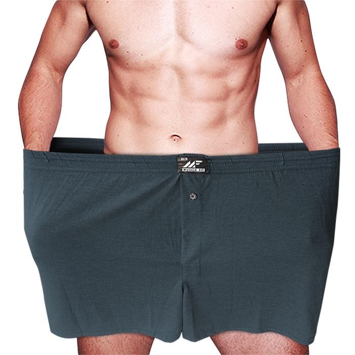 Muscle Fit Boxer Kancing ABU JUMBO Celana Dalam Pria Cotton Boxers/Trunks Nyaman
