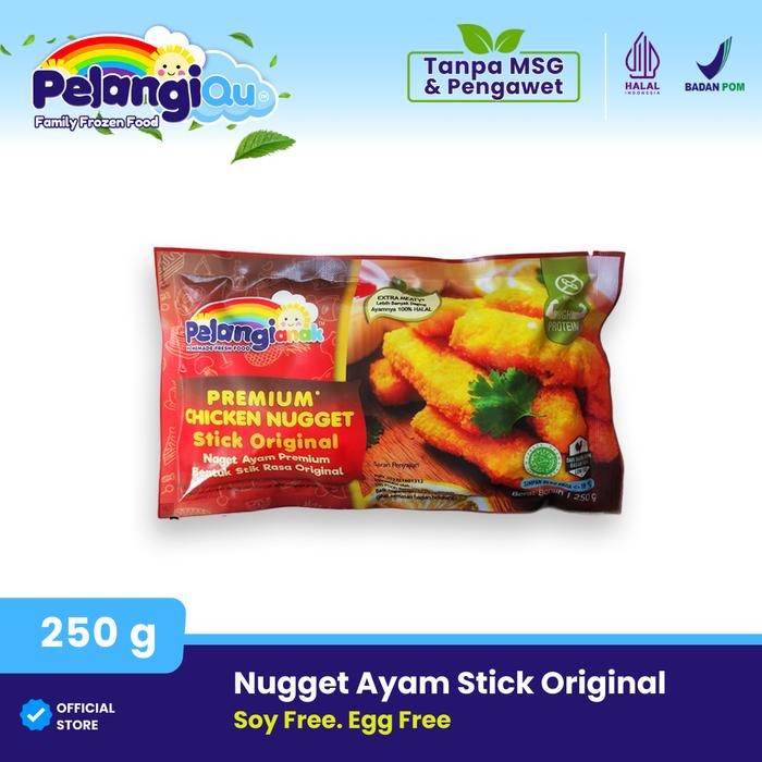 

Pilihan- Nugget Ayam Stick Premium Pelangi Nugget Halal Non Msg & Non Pengawet