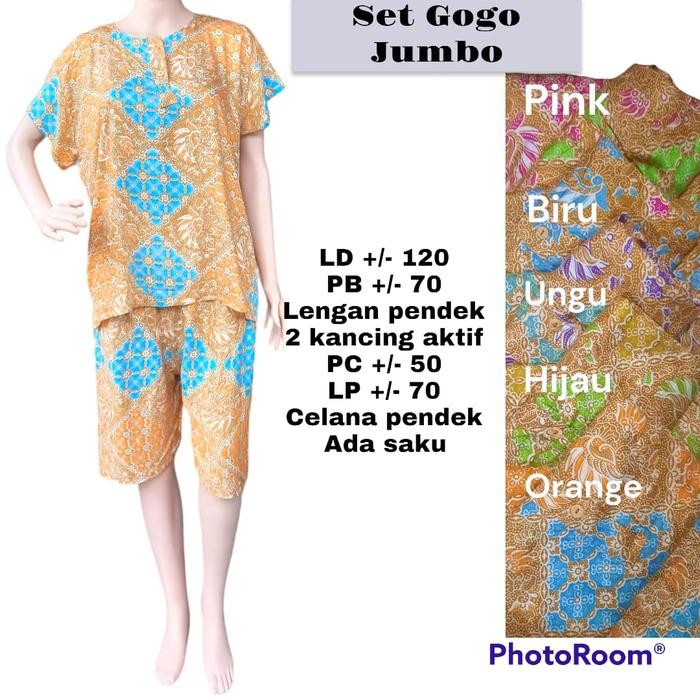 TERLARIS Set Gogo Jumbo l Setelan Lengan Pendek Celana Pendek READY STOCK