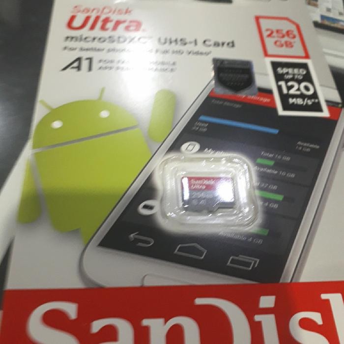 Terbaik Microsd Sandisk 256Gb 120Mbps Ultra Original 100% Ori