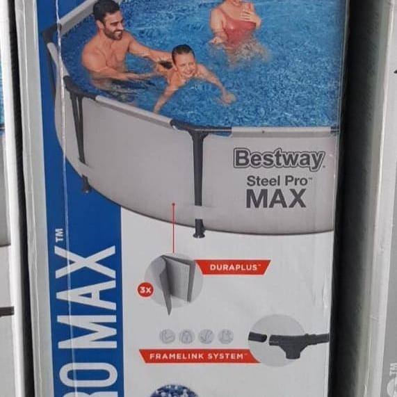 BESTWAY #56406 KOLAM RENANG STEEL PRO MAX BULAT 4678 LITER RANGKA BESI